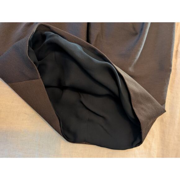 J MENDEL Chocolate Brown Silk Wool Sleeveless Dress Women's Size 10 NWT Designer - Picture 7 of 12